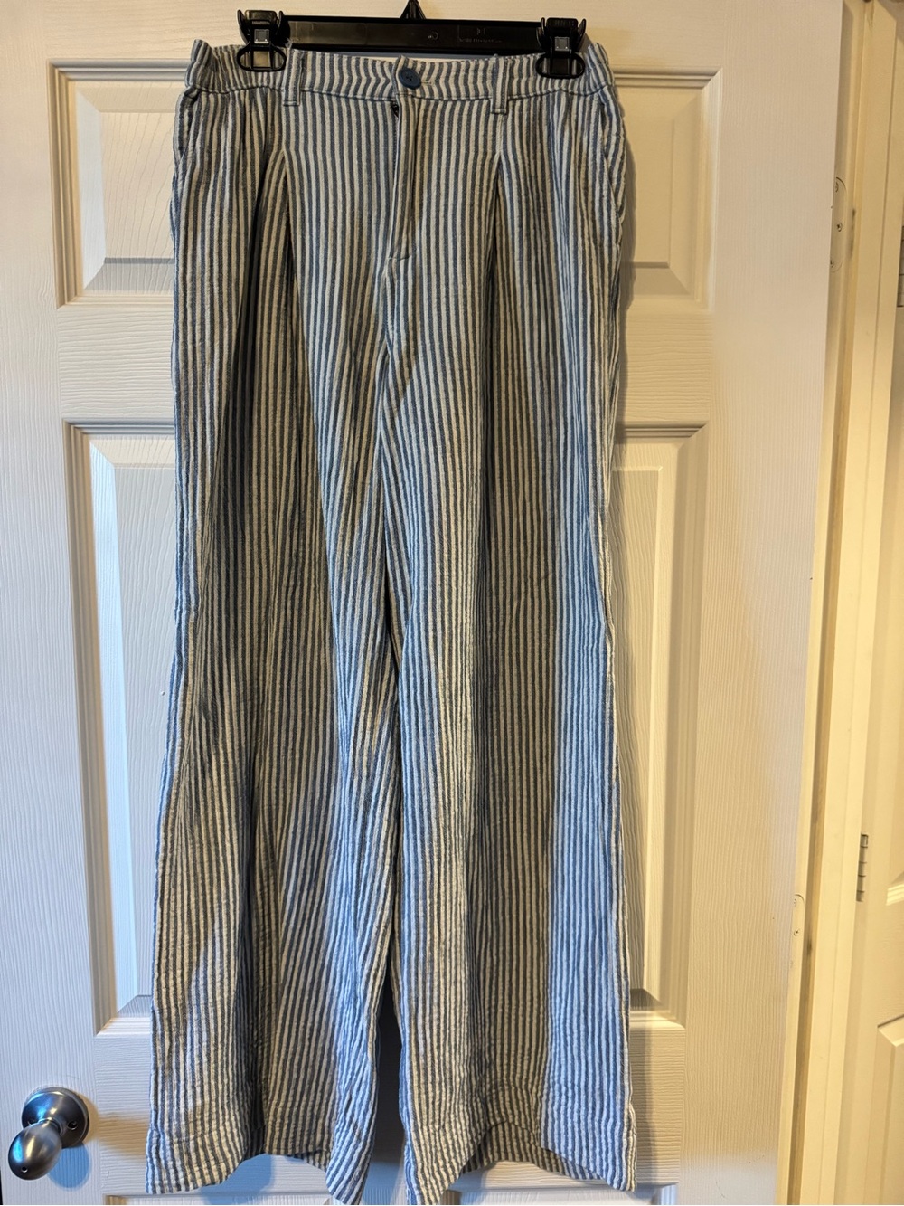 aerie Blue & White Striped Relaxed Pants